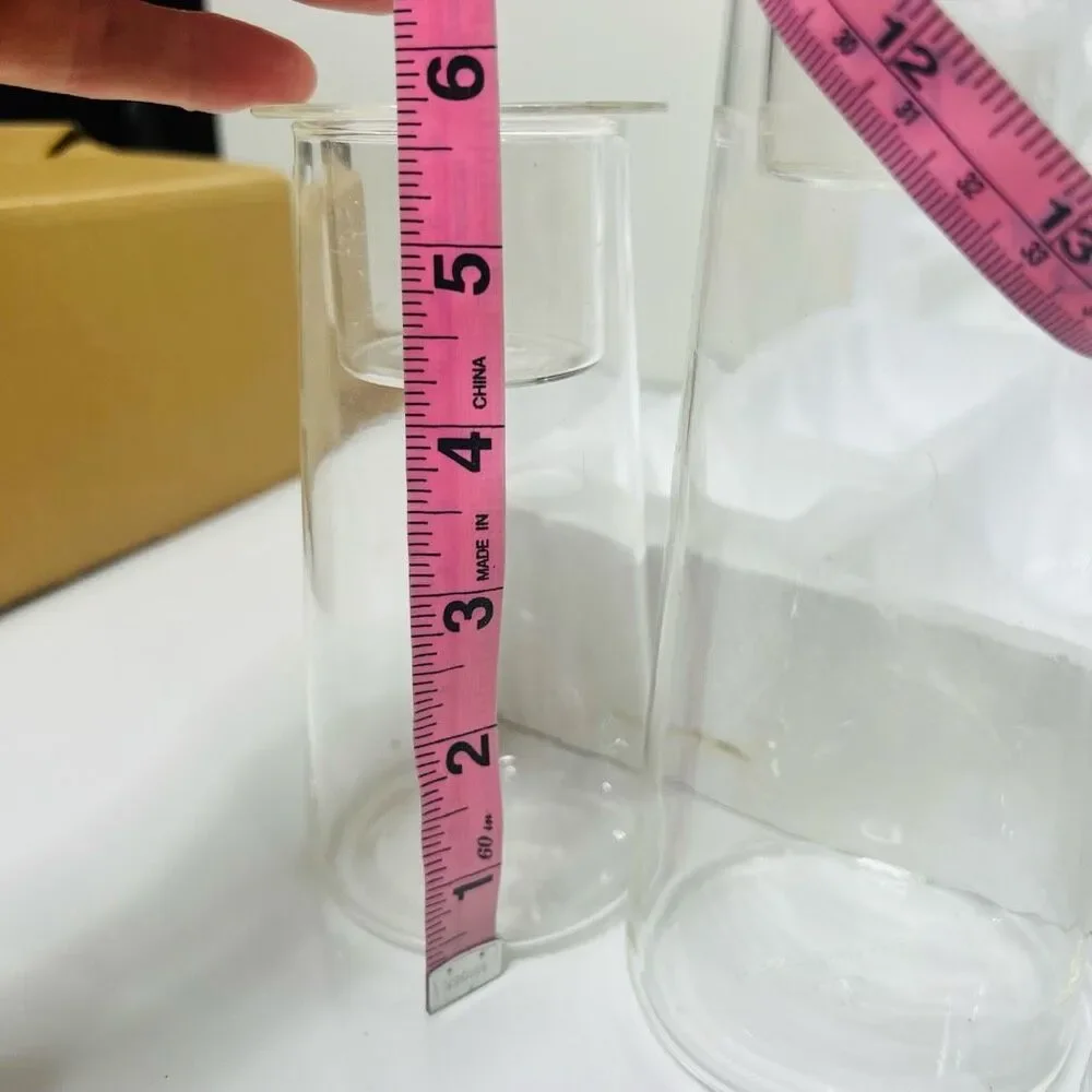 Party Lite Symmetry Trio Clear Glass Candle Holders Used in Box Opened Retired - Picture 8 of 13